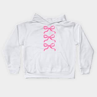 3 pink bows Kids Hoodie